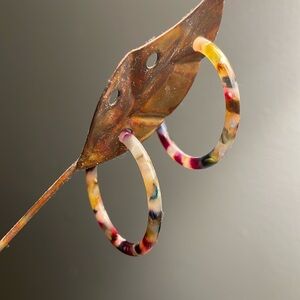 Madewell Colorful Tortoise Hoops